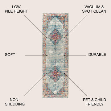 Cadiz Vintage Medallion Area Rug